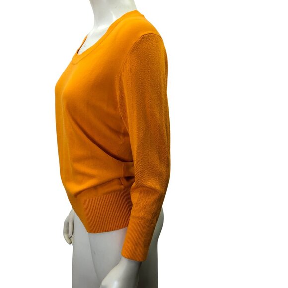 Nike Golf Fit Dry Womens Orange Knit Sweater Long Sleeve Lightweight Md - Picture 7 of 7